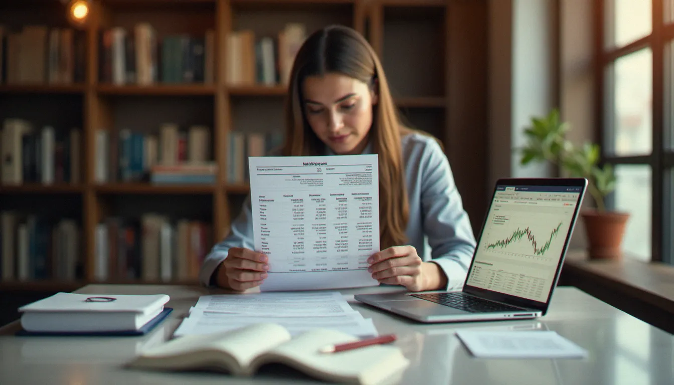 Personne consultant des documents juridiques et financiers relatifs à la réglementation et la protection du contenu adulte en ligne en France