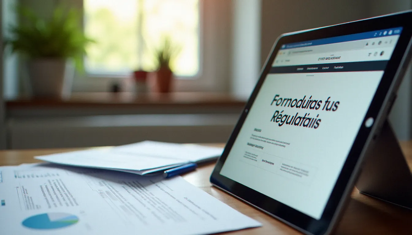 Documents légaux et tablette numérique illustrant la réglementation française sur le contenu réservé public adulte, posés sur un bureau en bois