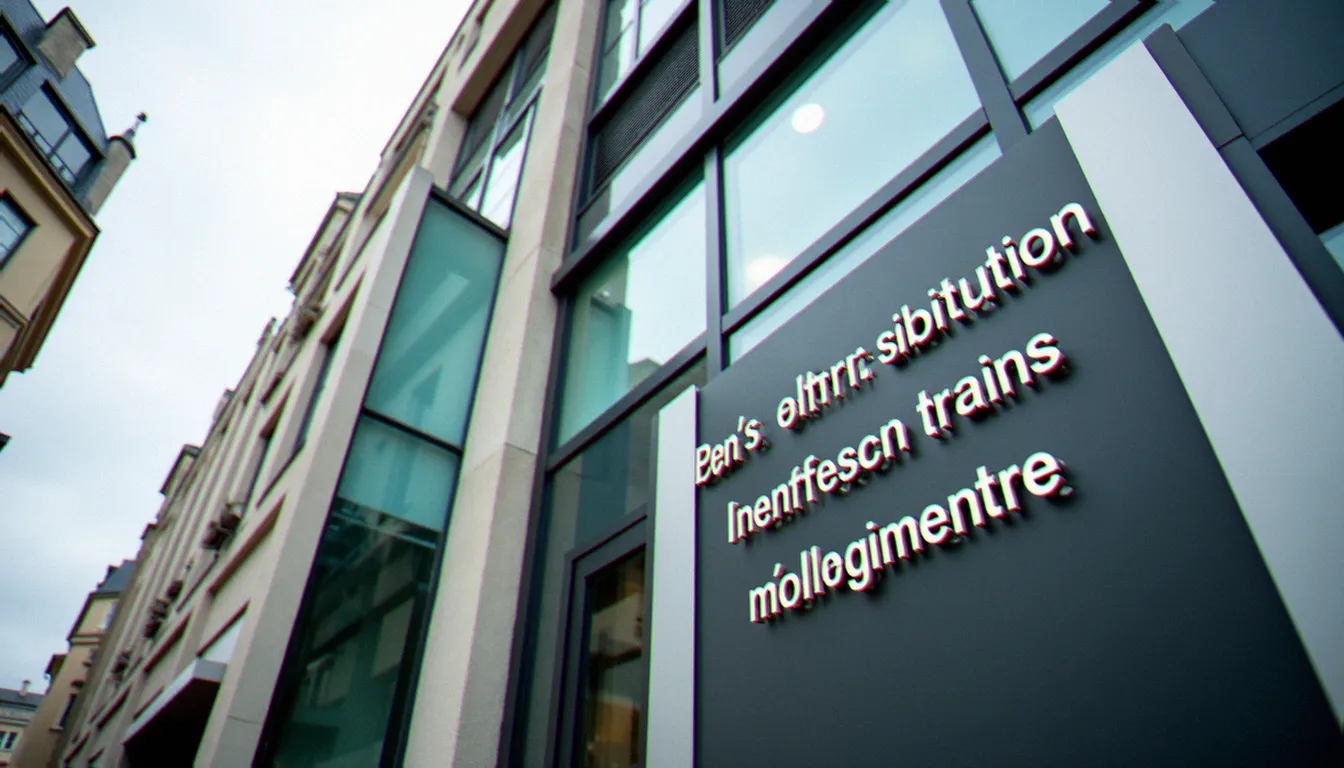Bâtiment institutionnel représentant une autorité de régulation de la communication audiovisuelle et numérique en France, architecture moderne